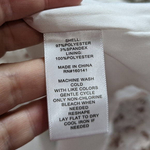 Frye white tan & brown long sleeve button up dress M - Picture 9 of 10